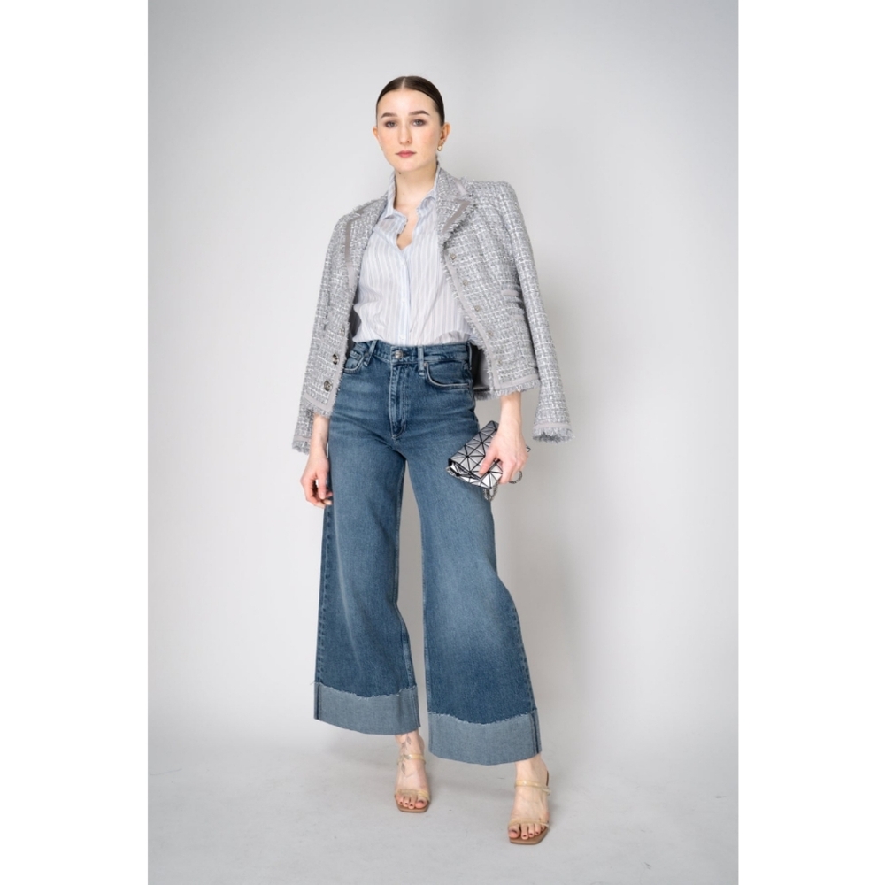 🆕️ Rag & Bone Sofie Ankle-Length Ultra Wide-Leg Jeans Vintage Stretch Denim 27